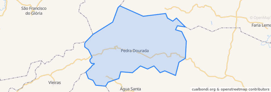 Mapa de ubicacion de Pedra Dourada.