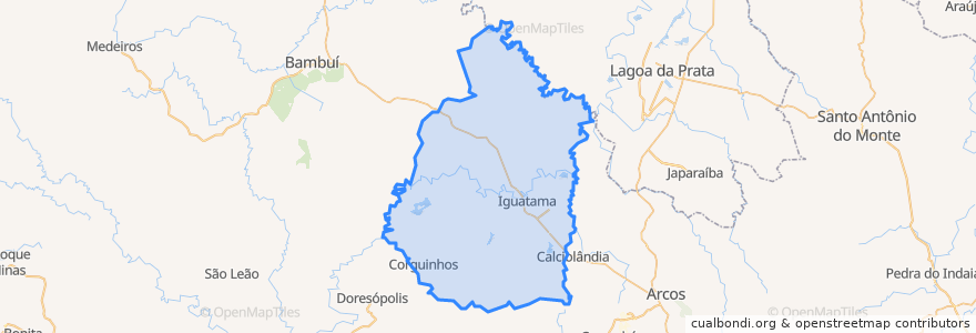 Mapa de ubicacion de Iguatama.