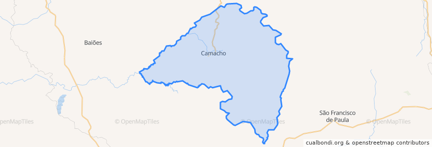 Mapa de ubicacion de Camacho.