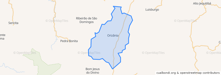 Mapa de ubicacion de Orizânia.