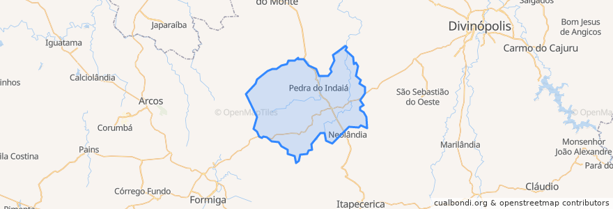 Mapa de ubicacion de Pedra do Indaiá.