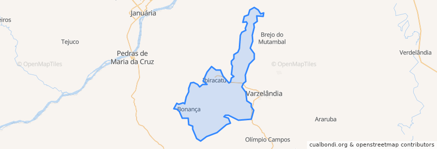 Mapa de ubicacion de Ibiracatu.