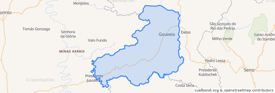 Mapa de ubicacion de Gouveia.