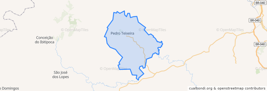 Mapa de ubicacion de Pedro Teixeira.