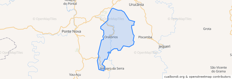 Mapa de ubicacion de Oratórios.