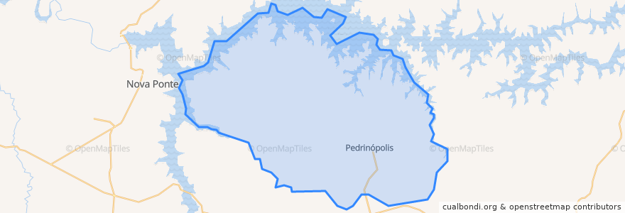 Mapa de ubicacion de Pedrinópolis.