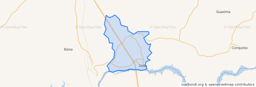 Mapa de ubicacion de Delta.