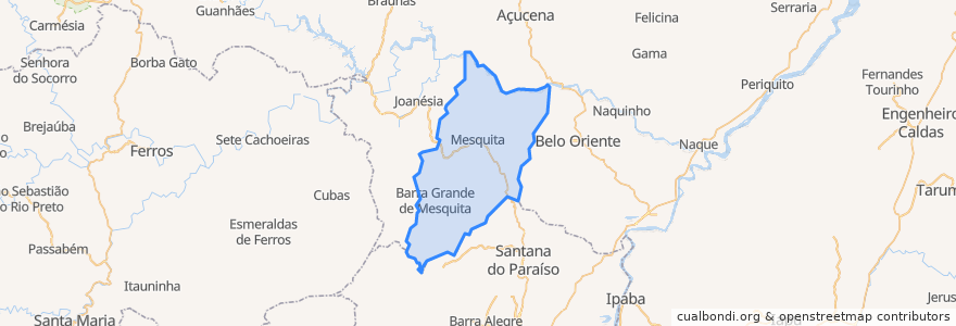 Mapa de ubicacion de Mesquita.