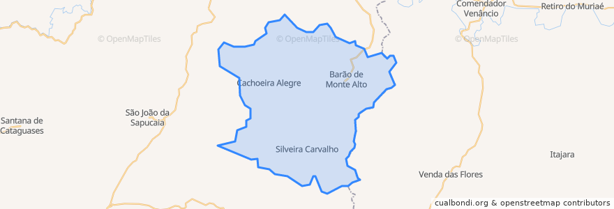 Mapa de ubicacion de Barão de Monte Alto.