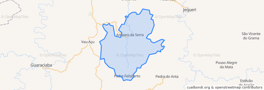 Mapa de ubicacion de Amparo do Serra.