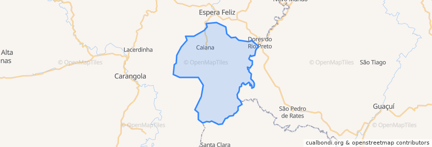 Mapa de ubicacion de Caiana.