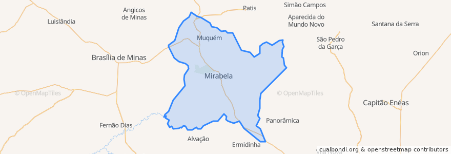 Mapa de ubicacion de Mirabela.