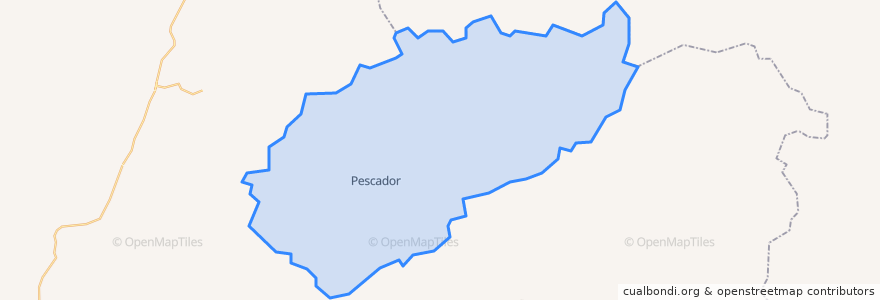 Mapa de ubicacion de Pescador.