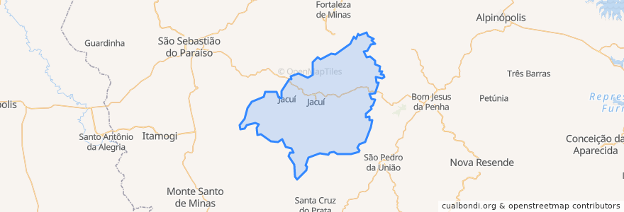 Mapa de ubicacion de Jacuí.