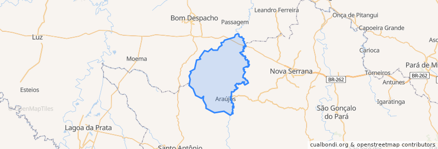 Mapa de ubicacion de Araújos.