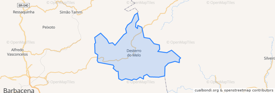 Mapa de ubicacion de Desterro do Melo.