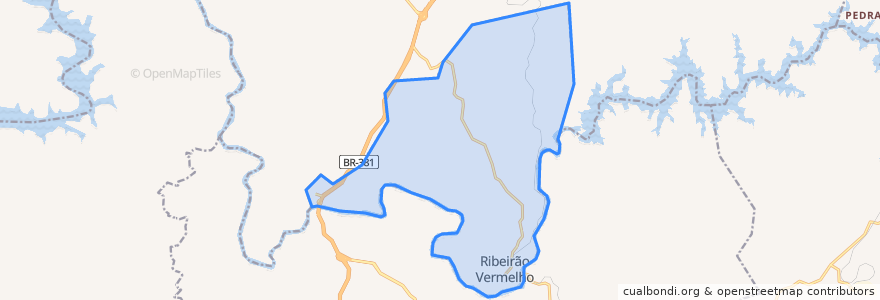 Mapa de ubicacion de Ribeirão Vermelho.