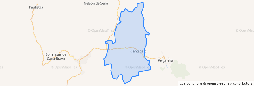 Mapa de ubicacion de Cantagalo.