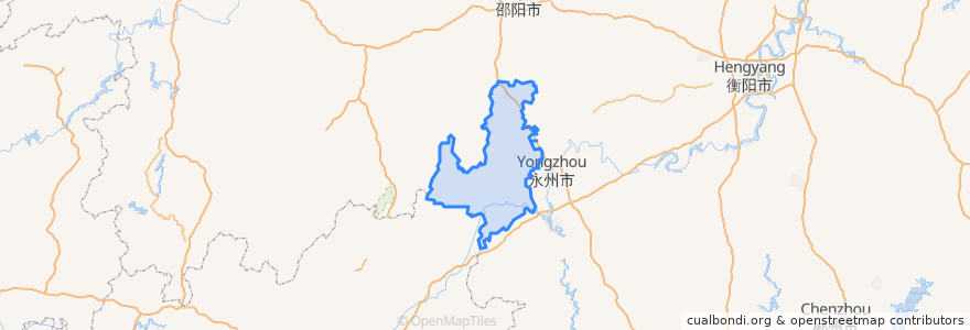 Mapa de ubicacion de 东安县.