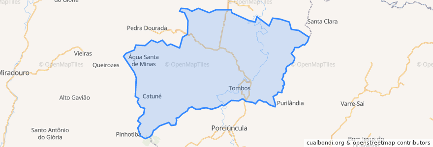 Mapa de ubicacion de Tombos.