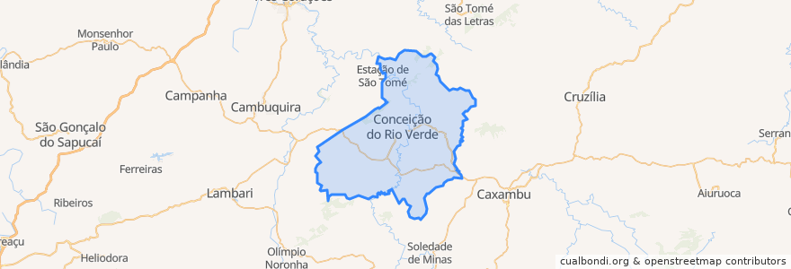 Mapa de ubicacion de Conceição do Rio Verde.