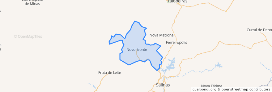 Mapa de ubicacion de Novorizonte.