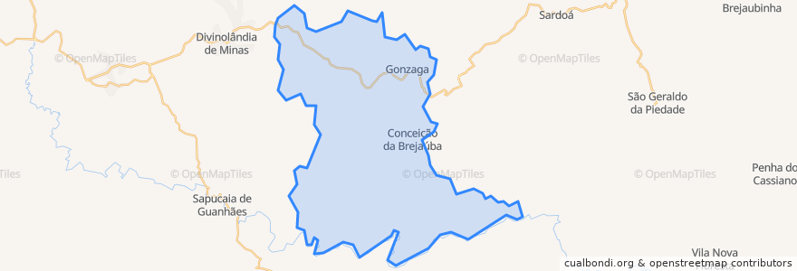 Mapa de ubicacion de Gonzaga.