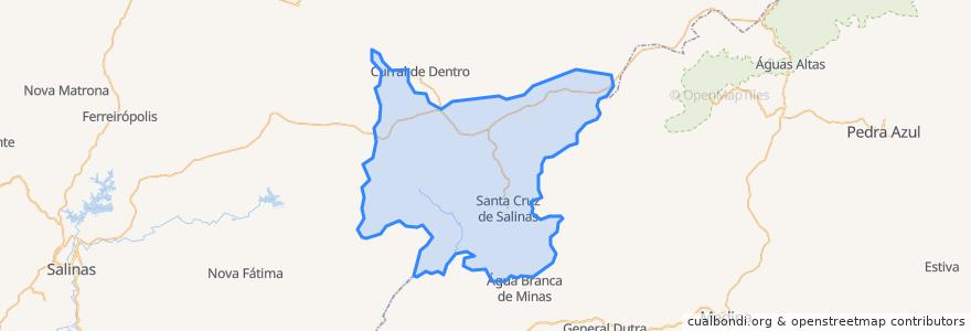 Mapa de ubicacion de Santa Cruz de Salinas.