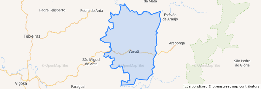 Mapa de ubicacion de Canaã.