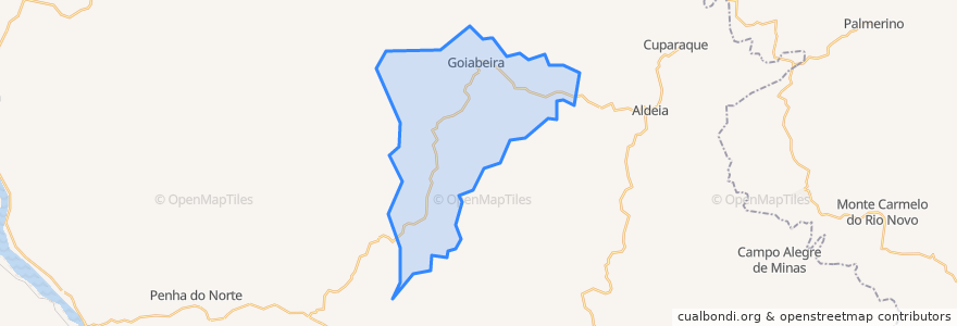 Mapa de ubicacion de Goiabeira.