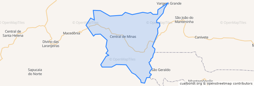 Mapa de ubicacion de Central de Minas.