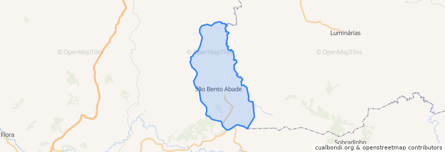 Mapa de ubicacion de São Bento Abade.