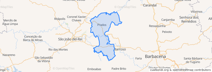 Mapa de ubicacion de Prados.