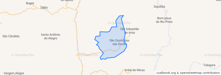 Mapa de ubicacion de São Domingos das Dores.