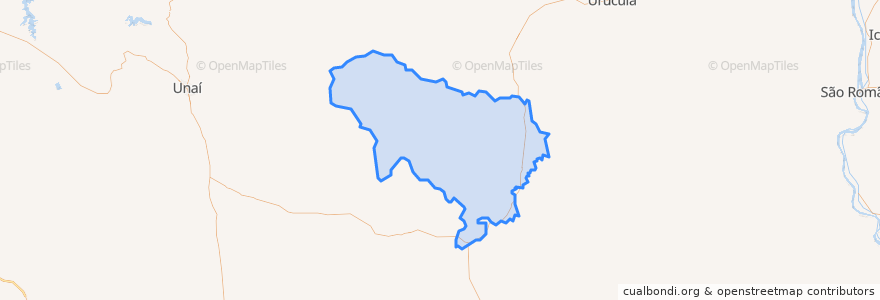 Mapa de ubicacion de Bonfinópolis de Minas.