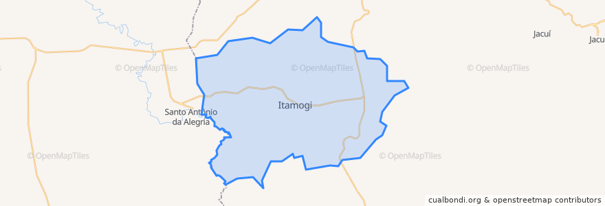 Mapa de ubicacion de Itamogi.