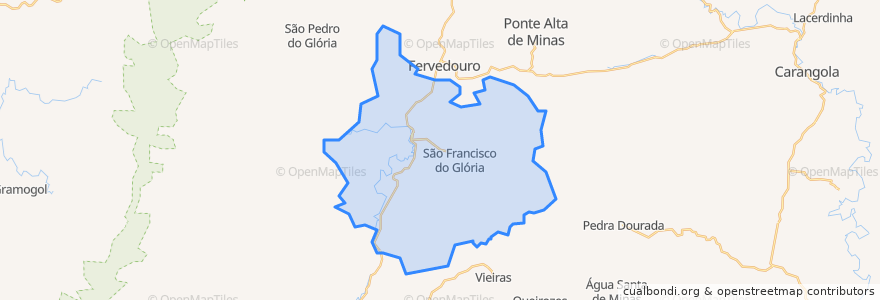 Mapa de ubicacion de São Francisco do Glória.