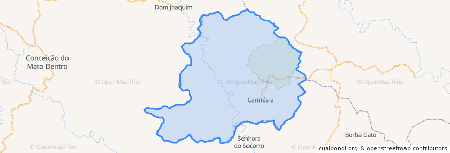 Mapa de ubicacion de Carmésia.