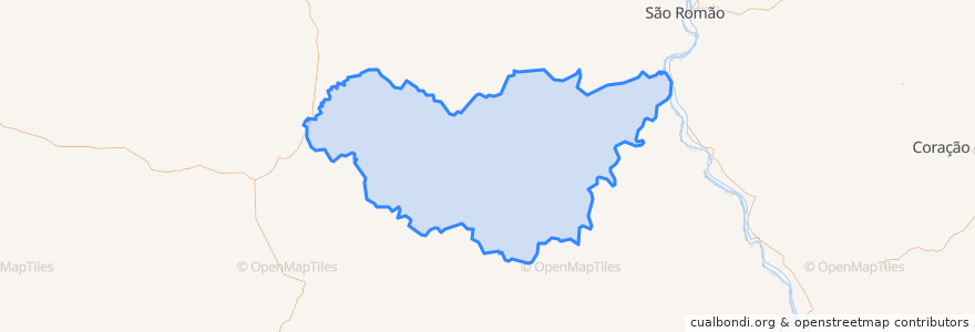 Mapa de ubicacion de Santa Fé de Minas.