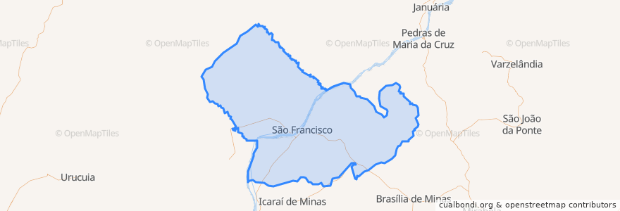 Mapa de ubicacion de São Francisco.