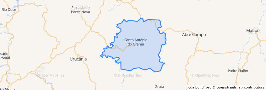 Mapa de ubicacion de Santo Antônio do Grama.