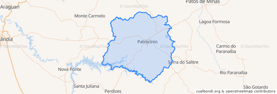 Mapa de ubicacion de Patrocínio.