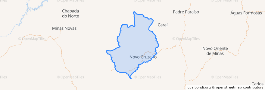 Mapa de ubicacion de Novo Cruzeiro.