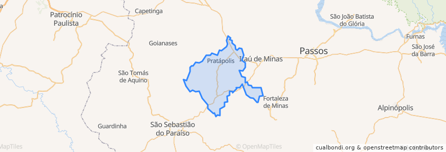 Mapa de ubicacion de Pratápolis.