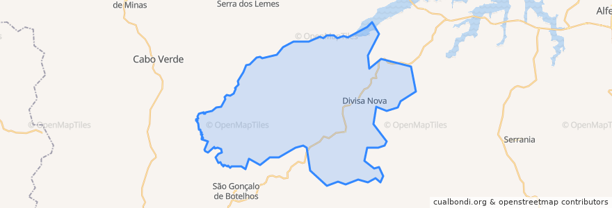 Mapa de ubicacion de Divisa Nova.