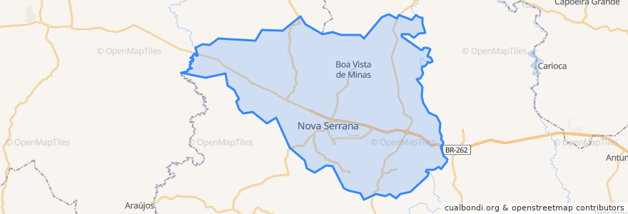 Mapa de ubicacion de Nova Serrana.