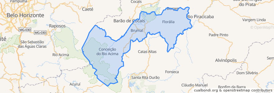 Mapa de ubicacion de Santa Bárbara.