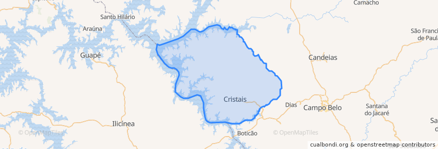 Mapa de ubicacion de Cristais.