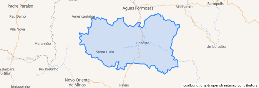 Mapa de ubicacion de Crisólita.