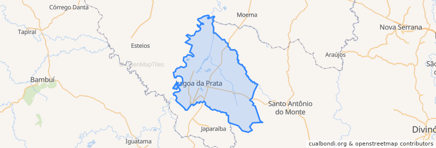 Mapa de ubicacion de Lagoa da Prata.